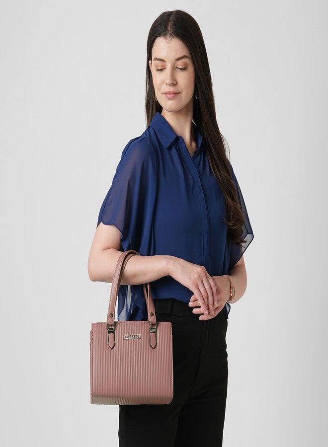 كابريس حقيبة كابريس بليك الصغيرة للنساء ذات جيوب متعددة، وحزام قابل للتعديل والفصل | حقيبة متعددة الاستخدامات للكتف، أو كروس بودي، أو للحمل باليد، مناسبة للعمل والسفر والاستخدام اليومي (لون وردي فاتح) - Image 2